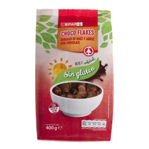 CEREALES CHOCO FLAKES SIN GLUTEN SPAR 400 GRS.