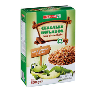 CEREALES INFLADOS CON COCHOLATE SPAR 500 GRS.
