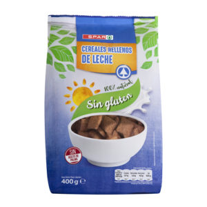 CEREALES RELLENOS DE LECHE SIN GLUTEN SPAR 400 GRS.