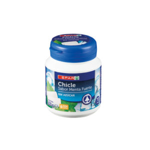 CHICLE MENTA FUERTE SIN AZÚCAR SPAR BOTE 70 UND.