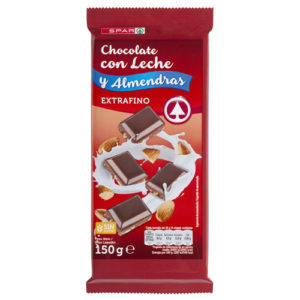 CHOCOLATE CON LECHE Y ALMENDRAS EXTRAFINO SPAR 150 GRS.