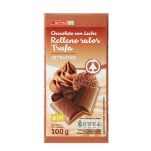 CHOCOLATE CON LECHE RELLENO SABOR TRUFA SPAR 100 GRS.