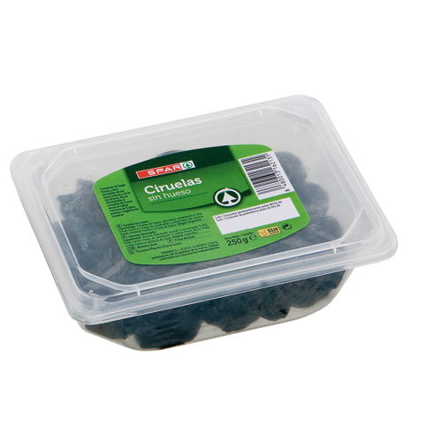 CIRUELAS SIN HUESO SPAR BANDEJA PET 250 GRS.