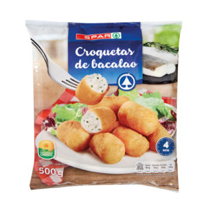 CROQUETAS ARTESANAS DE BACALAO SPAR 500 GRS.