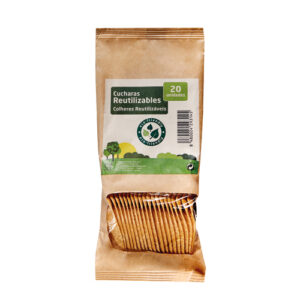 CUCHARAS REUTILIZABLES FIBRA DE MADERA 20 UND.