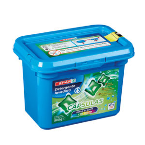 DETERGENTE LÍQUIDO CÁPSULAS SPAR 500 GRS. 20 LAVADOS.