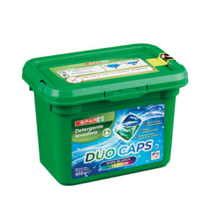 DETERGENTE LÍQUIDO CÁPSULAS DUOCAPS SPAR 450 GRS. 18 LAVADOS.