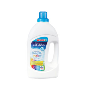 DETERGENTE GEL ROPA BLANCA Y DE COLOR SPAR 2,025 LT. 27 LAVADOS.