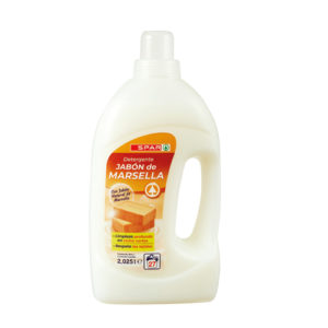 DETERGENTE LÍQUIDO JABÓN DE MARSELLA SPAR 2,025 LT. 27 LAVADOS.