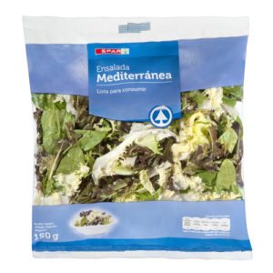 ENSALADA MEDITERR&Aacute;NEA SPAR BOLSA 150 GRS.