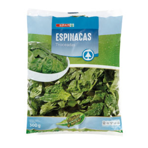 ESPINACAS TROCEADAS SPAR BOLSA 300 GRS.