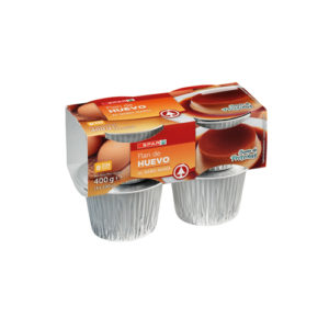 FLAN DE HUEVO AL BAÑO MARÍA SPAR 100 GRS PACK-4