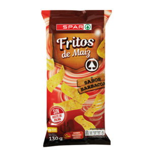FRITOS DE MAÍZ SABOR BARBACOA SPAR 130 GRS.