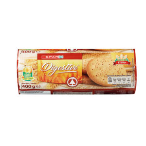 GALLETAS DIGESTIVE SPAR 400 GRS. ENVASE FLOWPACK