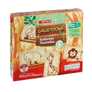 GALLETAS TOSTADAS INFANTILES "GALLETOONS" 600 GRS.