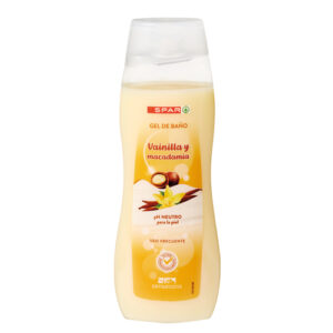 GEL DE BAÑO AROMA VAINILLA Y MACADAMIA SPAR SENSATIONS 750 ML.
