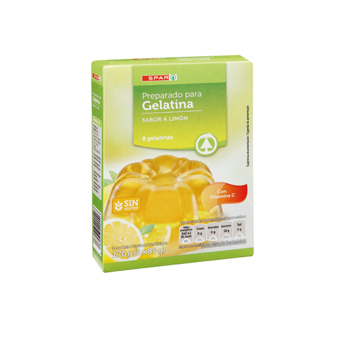 PREPARADO PARA GELATINA DE LIMÓN SPAR 170 GRS.