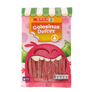 GOLOSINAS REGALIZ LANZAS PICA FRESA SPAR 150 GRS.