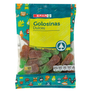 GOLOSINAS BOTELLAS COLA SPAR 150 GRS.