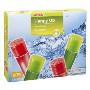 SORBETE HAPPY UP LIMÓN Y FRESA 8 UDS. 110 GRS.