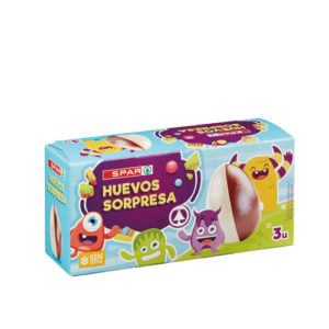 HUEVOS DE CHOCOLATE SORPRESA SPAR 3 UDS.