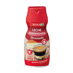LECHE CONDENSADA DESNATADA ANTIGOTEO SPAR 450 GRS.