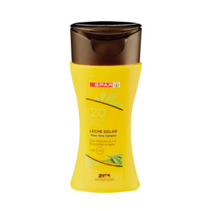 LECHE SOLAR ALOE VERA CANARIO SPAR SENSATIONS FP20 100 ML.