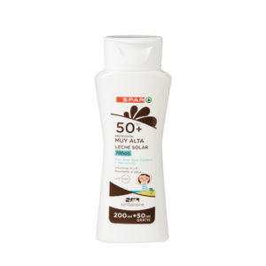LECHE SOLAR NIÑOS SPAR SENSATIONS FP50+ 250 ML.