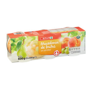 MACEDONIA DE FRUTAS EN ALMÍBAR SPAR 600 GRS. P.N. PACK-3