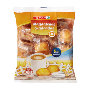 MAGDALENAS CUADRADAS SPAR 12 UND. 350 GRS.