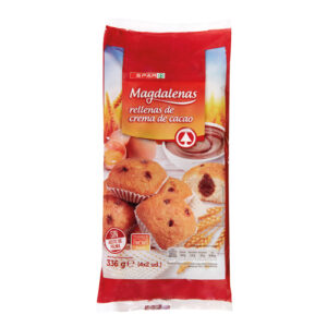 MAGDALENAS RELLENAS DE CREMA DE CACAO SPAR 336 GRS.