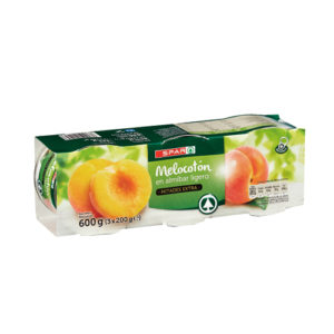 MELOCOTÓN EN ALMÍBAR SPAR 200 GRS. PACK-3