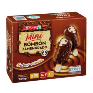 MINI BOMBÓN ALMENDRADO SPAR 8 UND. 344 GRS.