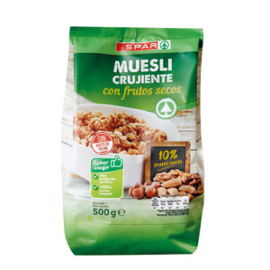 MUESLI CRUJIENTE CON FRUTOS SECOS SPAR 500 GRS.
