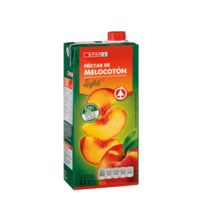 NÉCTAR DE MELOCOTÓN LIGHT CON LA MITAD DE CALORÍAS SPAR BRIK 1 L.