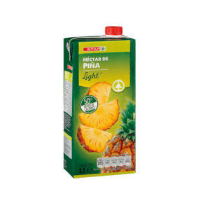 NÉCTAR DE PIÑA LIGHT CON LA MITAD DE CALORÍAS SPAR BRIK 1 L.