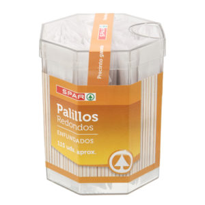 PALILLOS REDONDOS ENFUNDADOS SPAR BOTE 115 UND.