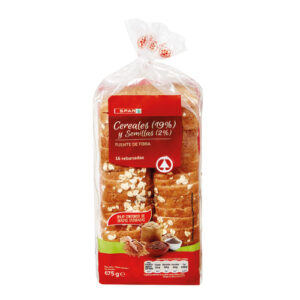 PAN CEREALES (19%) Y SEMILLAS (2%) SPAR 16 REBANADAS 675 GRS.
