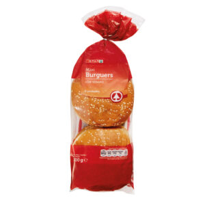 PAN HAMBURGUESAS "MAXI BURGUERS" CON SÉSAMO SPAR 4 UND. 300 GRS.