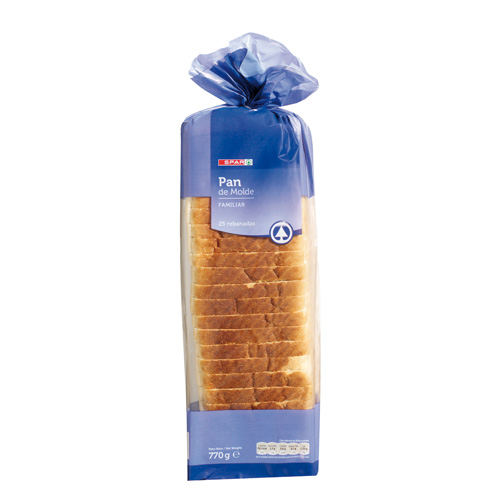 PAN DE MOLDE FAMILIAR CON CORTEZA SPAR 770 GRS.