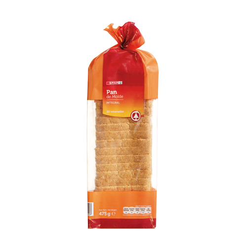 PAN DE MOLDE INTEGRAL CON CORTEZA SPAR 475 GRS.