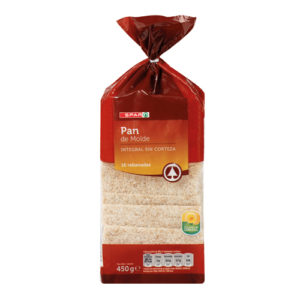 PAN DE MOLDE INTEGRAL SIN CORTEZA SPAR 450 GRS.
