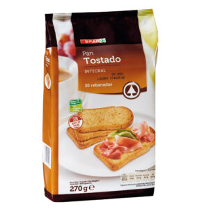 PAN TOSTADO INTEGRAL SPAR 30 REBANADAS 270 GRS.