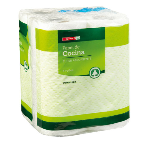 PAPEL DE COCINA SPAR SÚPER ABSORBENTE PACK-4 (VENTA EN CANARIAS)