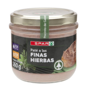 PATÉ A LAS FINAS HIERBAS SPAR TARRINA 160 GRS.