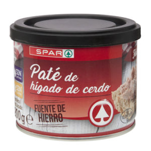 PATÉ DE HÍGADO DE CERDO SPAR TAPA NEGRA LATA 200 GRS.
