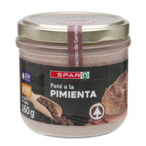 PATÉ A LA PIMIENTA SPAR TARRINA 160 GRS.