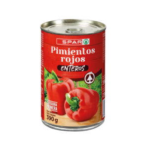 PIMIENTOS ROJOS ENTEROS SPAR 390 GRS. F.A.