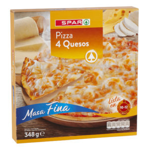 PIZZA 4 QUESOS SPAR 348 GRS.