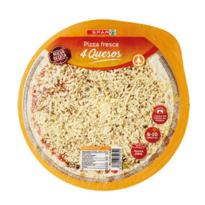 PIZZA REFRIGERADA 4 QUESOS SPAR 400 GRS.